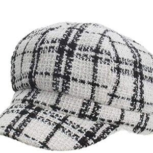 Women's tweed Plaid children's hat cabbie - classi